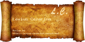 Levius Cezarina névjegykártya