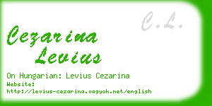 cezarina levius business card